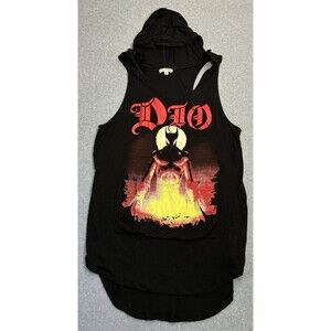 Men’s DIO Graphic Sleeveless Hooded Tank Large Black Zenana Outfitters
